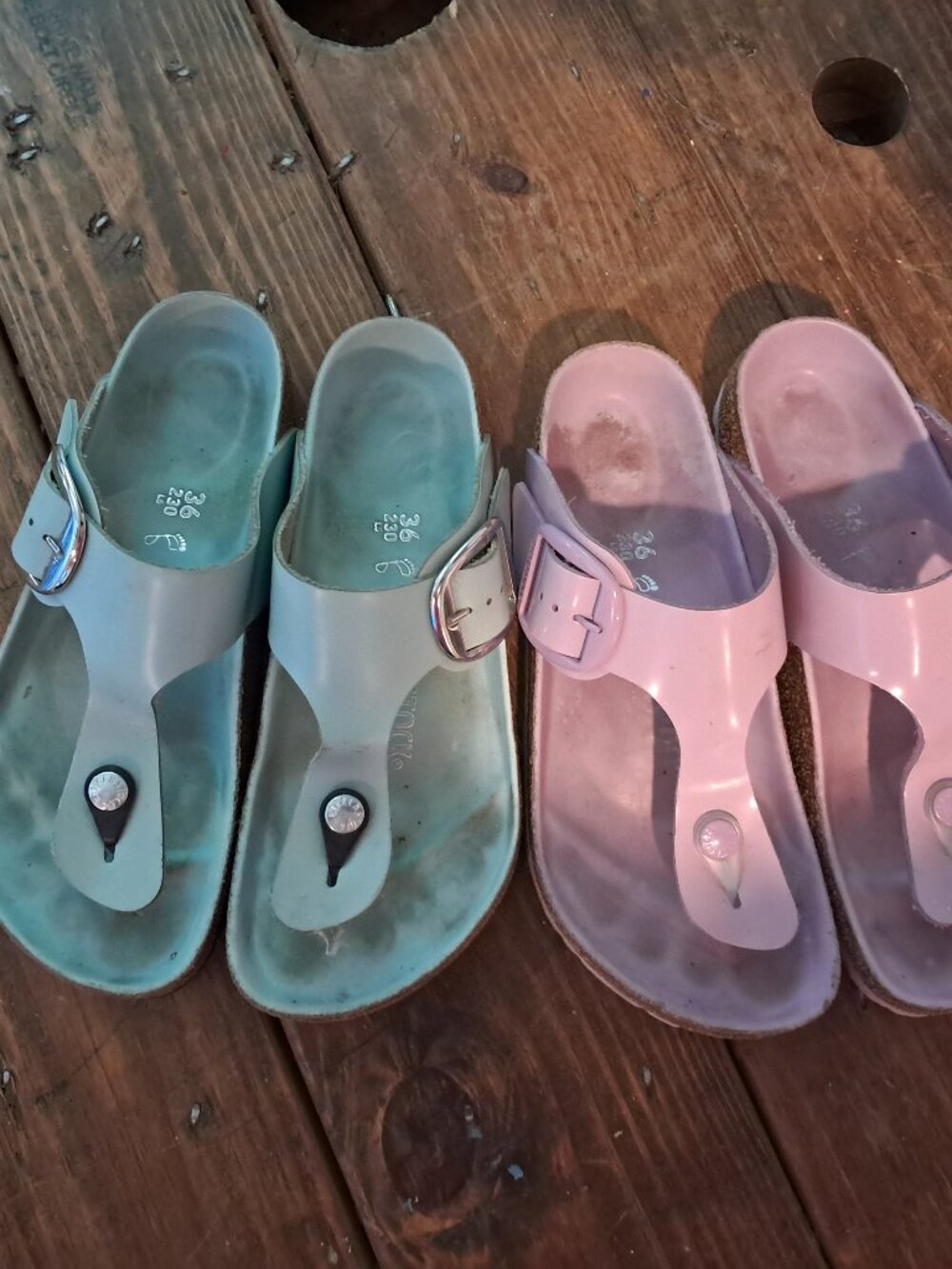 2 pair Women's Birkenstocks size 6, PLEASE READ AD!